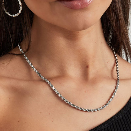 Collier unisexe torsadé - doré - 4.5MM