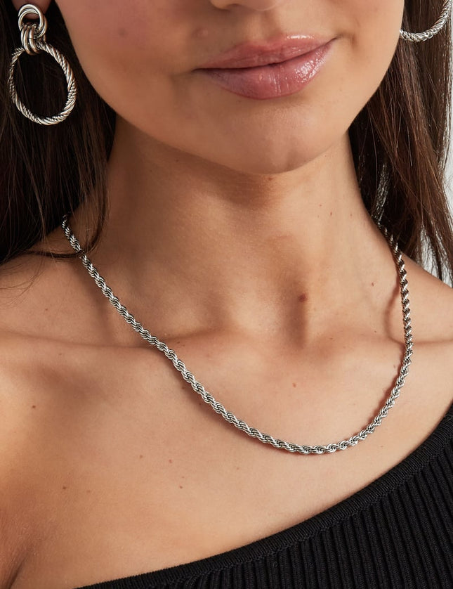 Collier unisexe torsadé - doré - 4.5MM