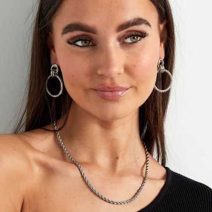 Collier unisexe torsadé - doré - 4.5MM