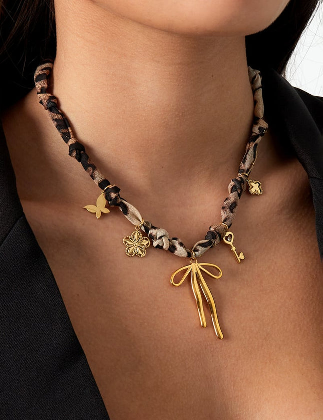 collier tendance léopard