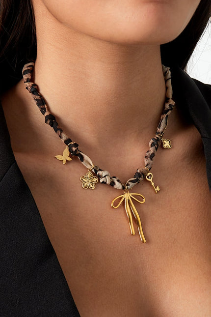 collier tendance léopard