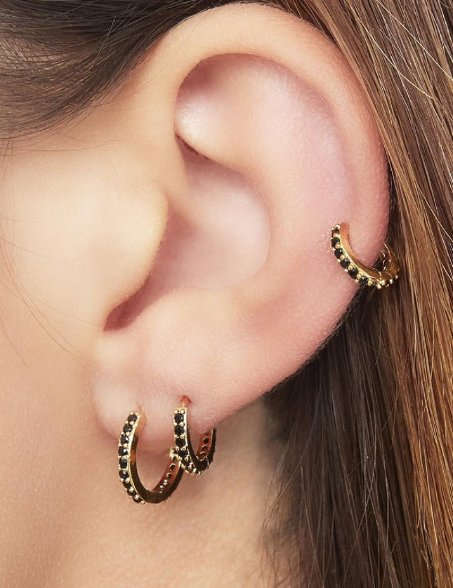 Earrings Set of Circles Silver Color Copper