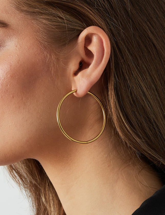 stainless steel earrings hoops large