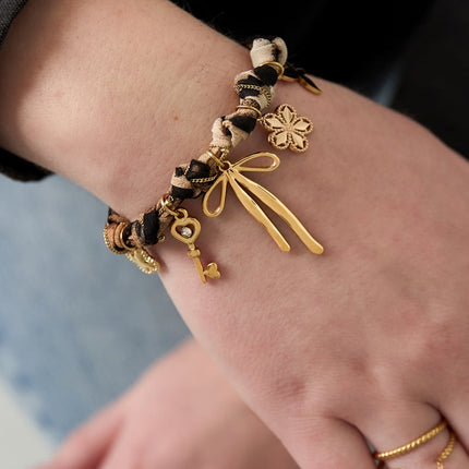 Bracelet tendance léopard - doré