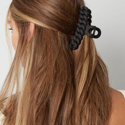 Barrette tressée - beige Plastique