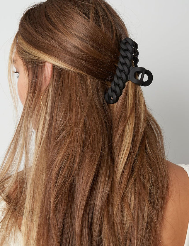 Barrette tressée - beige Plastique