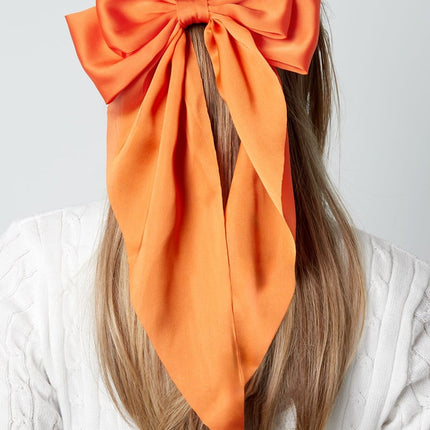 Grande barrette à cheveux avec noeud en satin