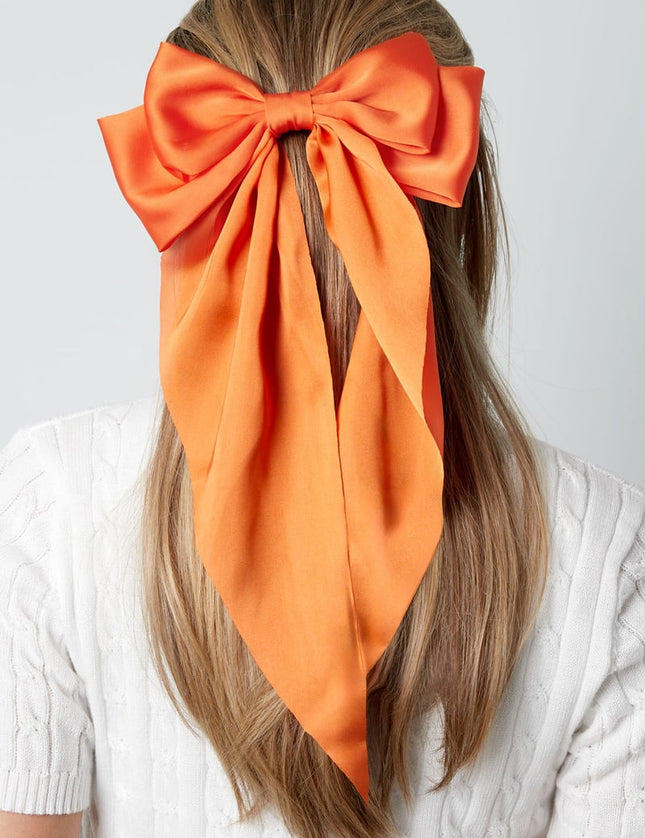 Grande barrette à cheveux avec noeud en satin