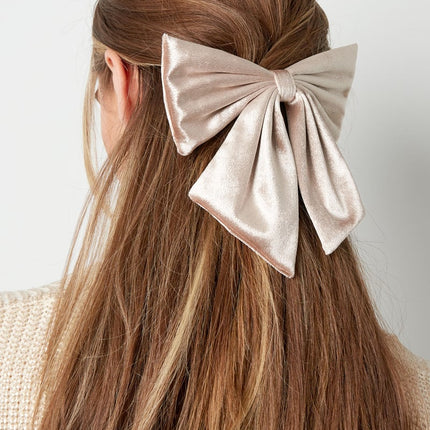 Belle pince à cheveux en forme de nœud - noire