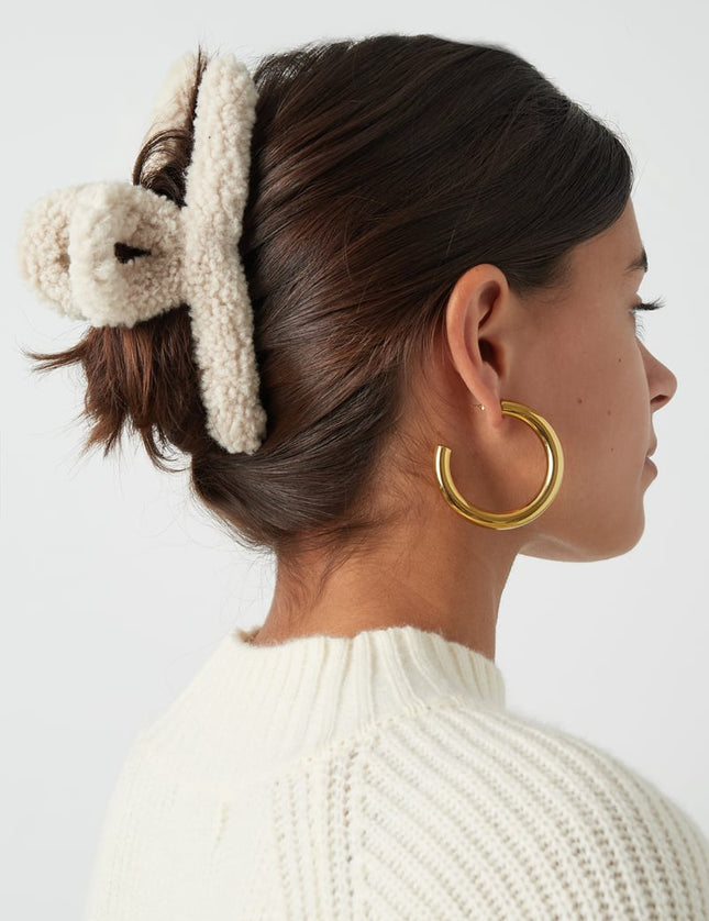 Fluffy Teddy Hair Clip