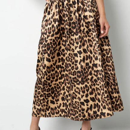 Long leopard print skirt