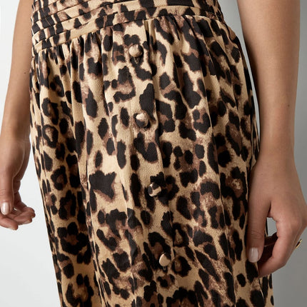 Long leopard print skirt