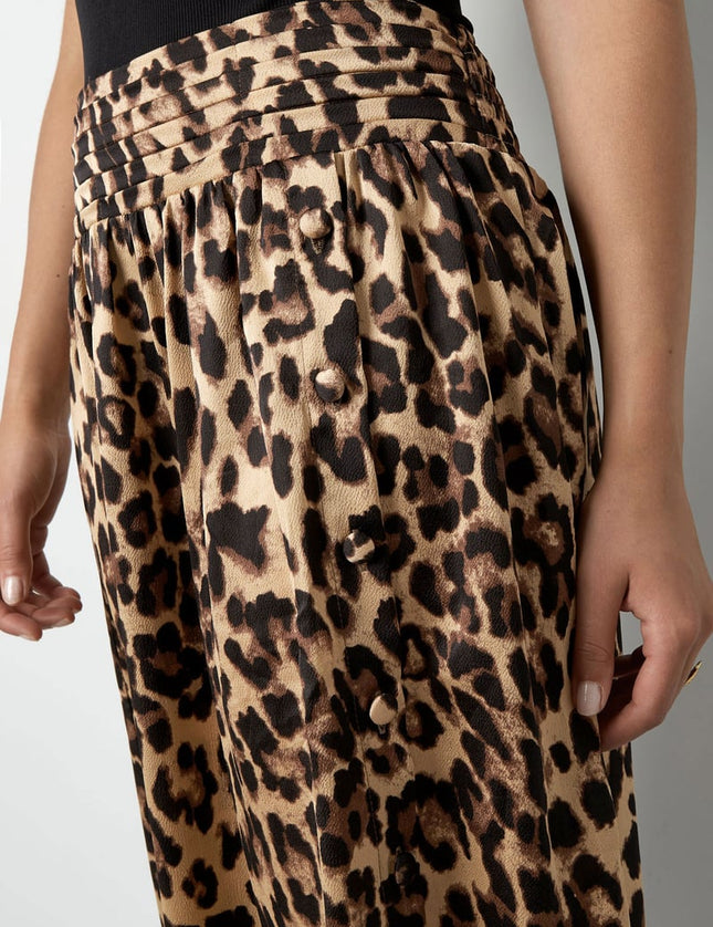 Long leopard print skirt