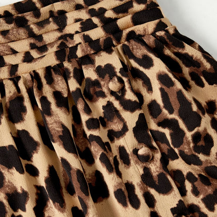 Long leopard print skirt