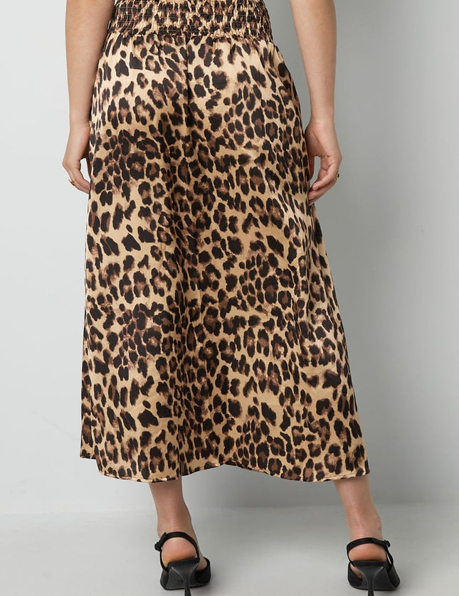 Long leopard print skirt