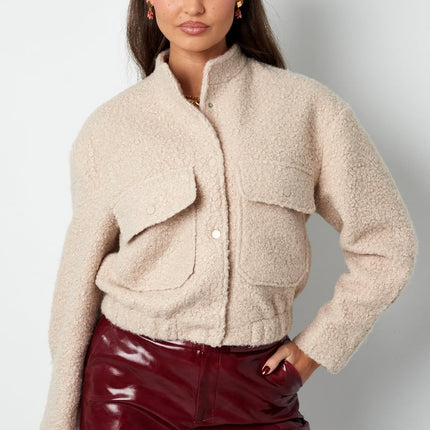 Boucle bomber jacket