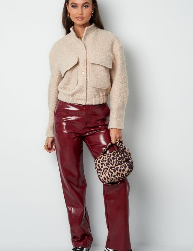 Boucle bomber jacket