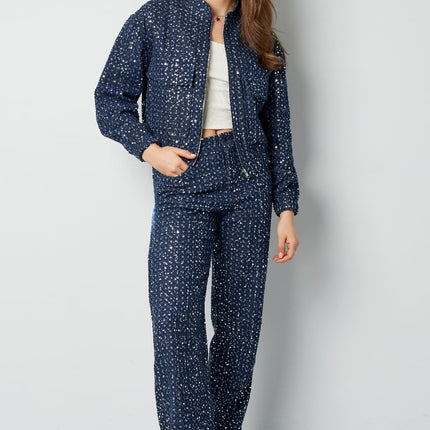 Veste en jean à paillettes