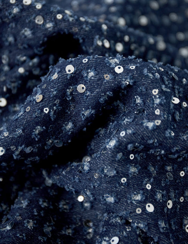 Veste en jean à paillettes