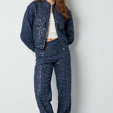 Veste en jean à paillettes