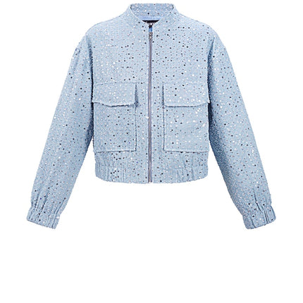 Veste en jean à paillettes