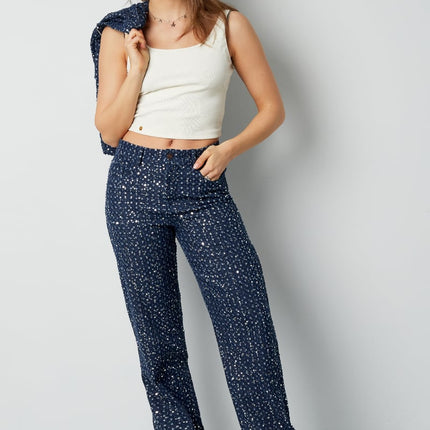 Jean en denim avec paillettes