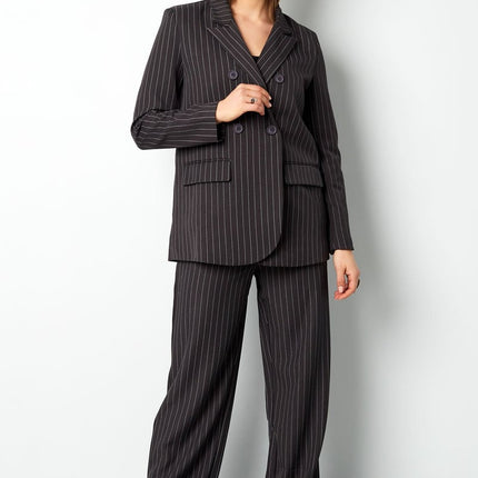 Blazer à rayures craie