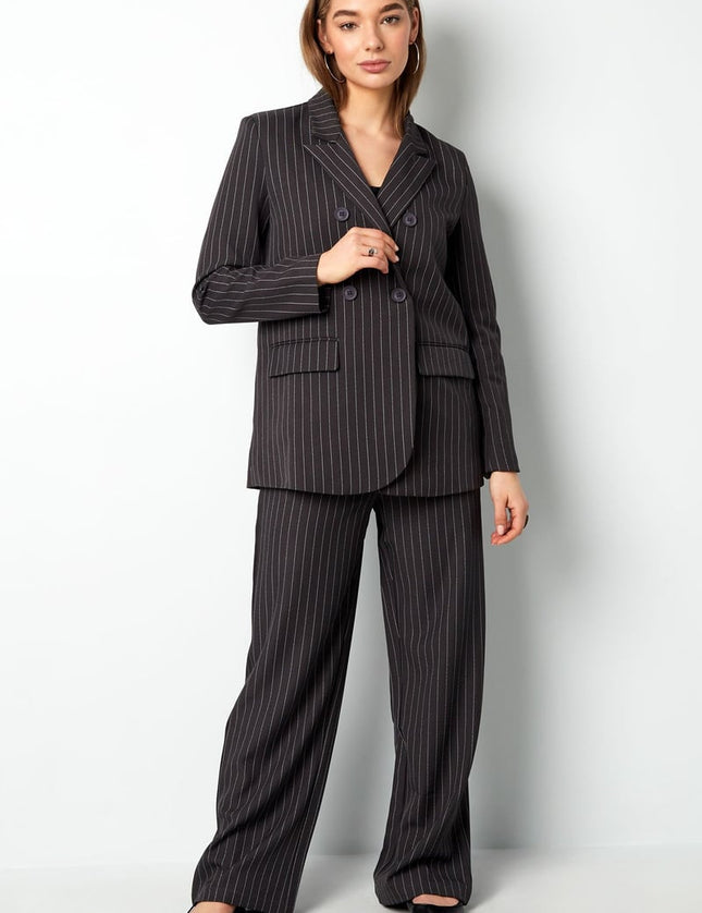 Blazer à rayures craie