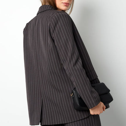 Blazer à rayures craie