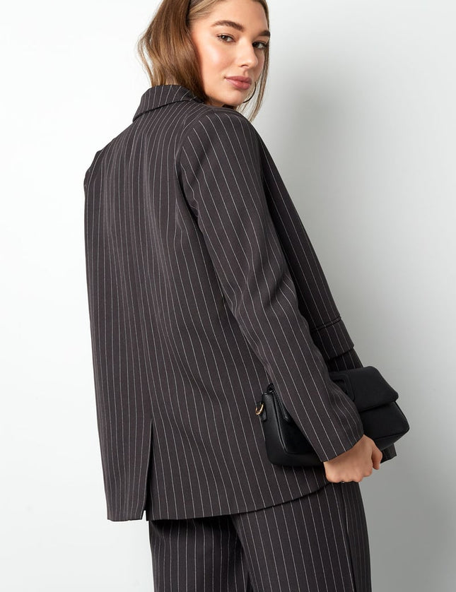 Blazer à rayures craie