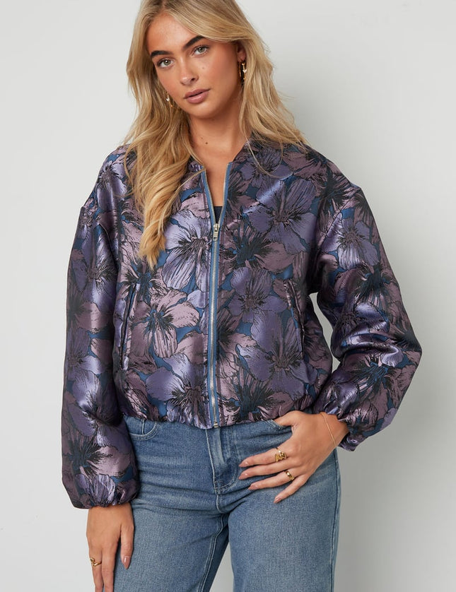 Jacquard Jacket Flower