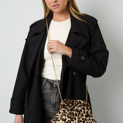 Sacs à bandoulière imprimé léopard décontractés en coton, accessoires quotidiens