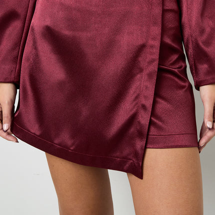 Jupe-short aspect satiné