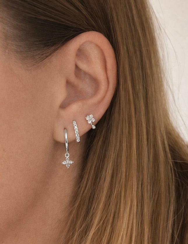 3 boucles d'oreilles Acier Inoxydable