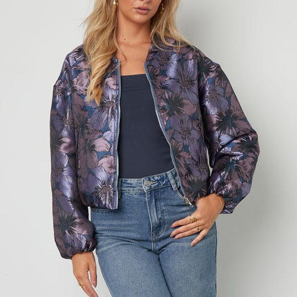 Jacquard Jacket Flower