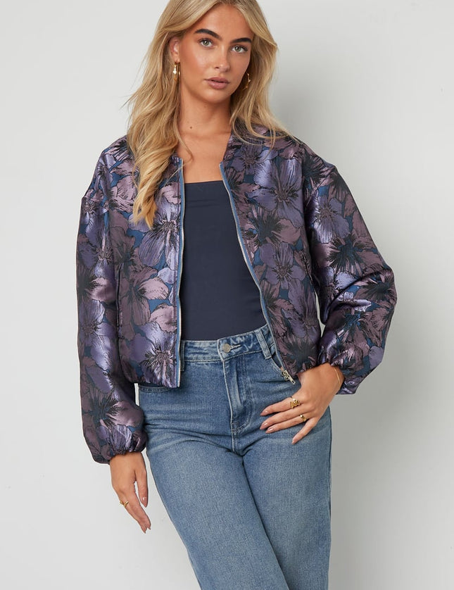 Jacquard Jacket Flower