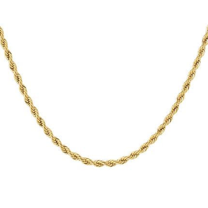 Collier unisexe torsadé - doré - 4.5MM