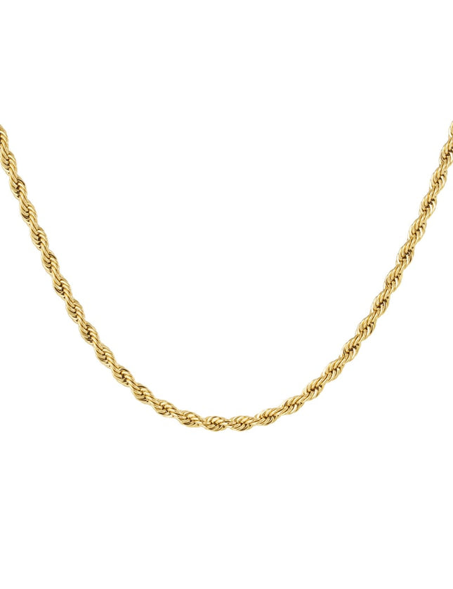 Collier unisexe torsadé - doré - 4.5MM