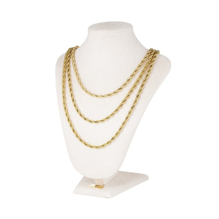 Collier unisexe torsadé - doré - 4.5MM