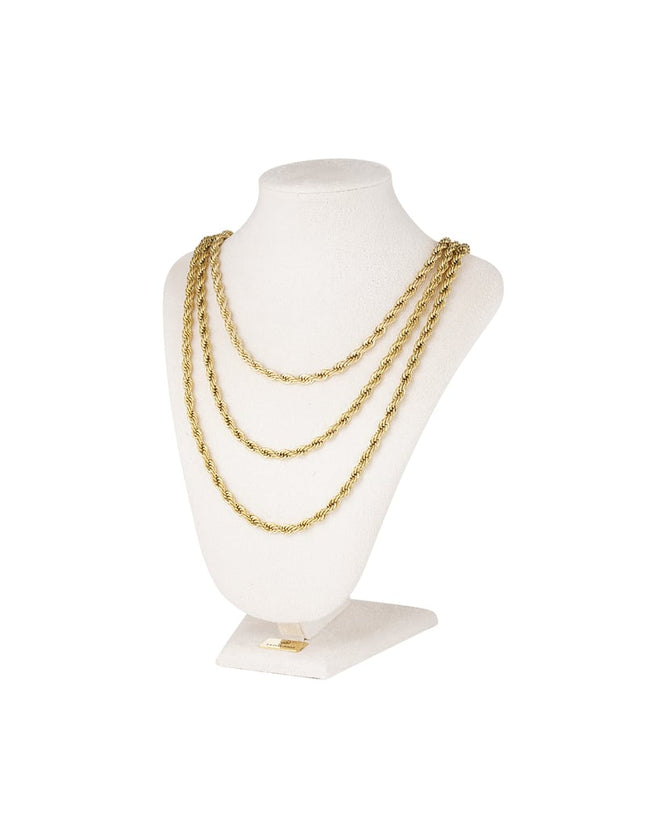 Collier unisexe torsadé - doré - 4.5MM