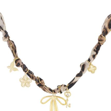 collier tendance léopard