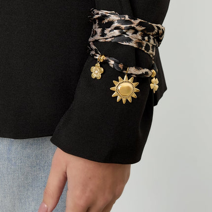 Bracelets à breloques en acier inoxydable Sun Casual Daily Simple Series Bijoux pour femmes