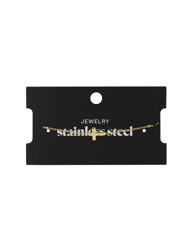 Bracelet Classic Cross Gold Color Stainless Steel