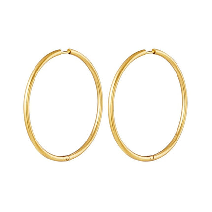 stainless steel earrings hoops large
