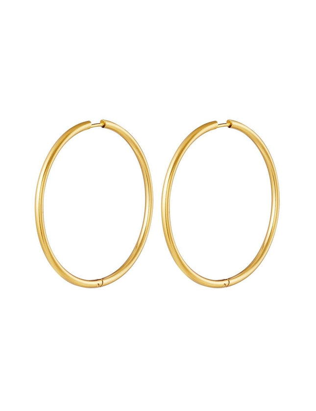 stainless steel earrings hoops large