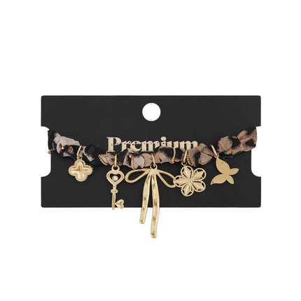 Bracelet tendance léopard - doré