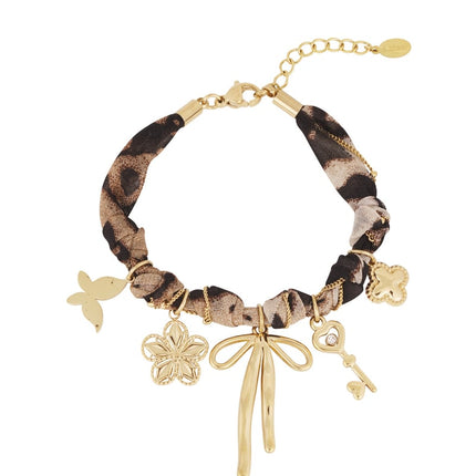 Bracelet tendance léopard - doré