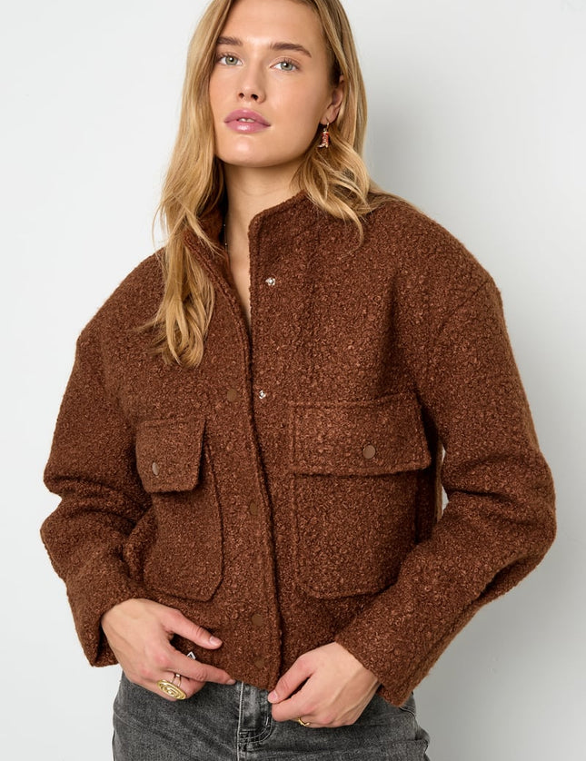 Boucle bomber jacket
