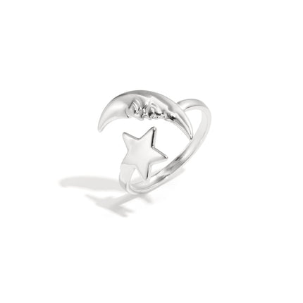 Bagues minimalistes en acier inoxydable Star Casual Daily Simple Series Bijoux pour femmes
