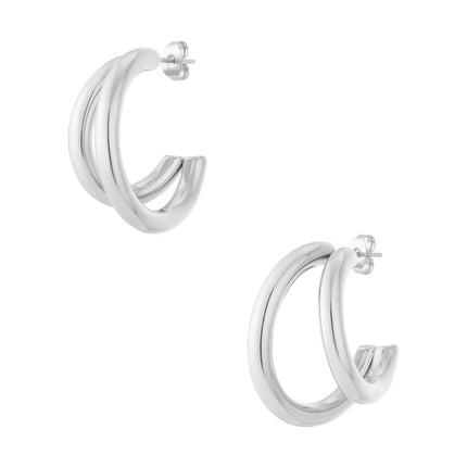 Small double hoop earrings